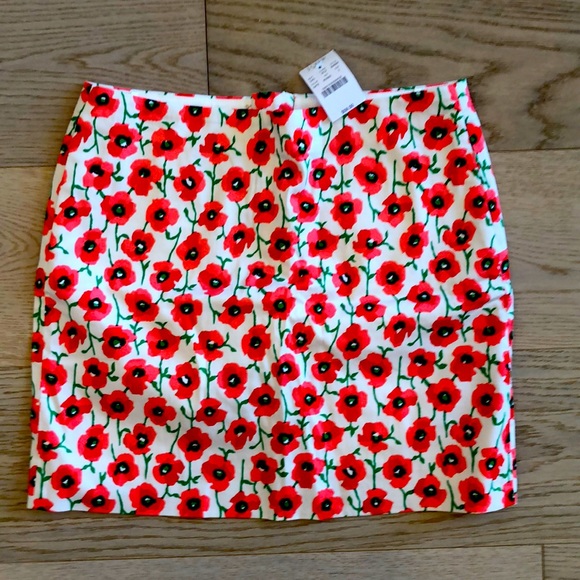 NWT J. Crew Factory Skirt Floral Print Size 0 - Picture 1 of 8